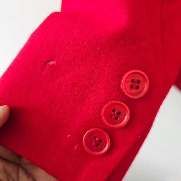 Pendleton Vintage Red Virgin Wool Two Button Blazer Size 12 - Picture 6 of 6